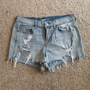 Old Navy Light Wash Distressed Denim Shorts